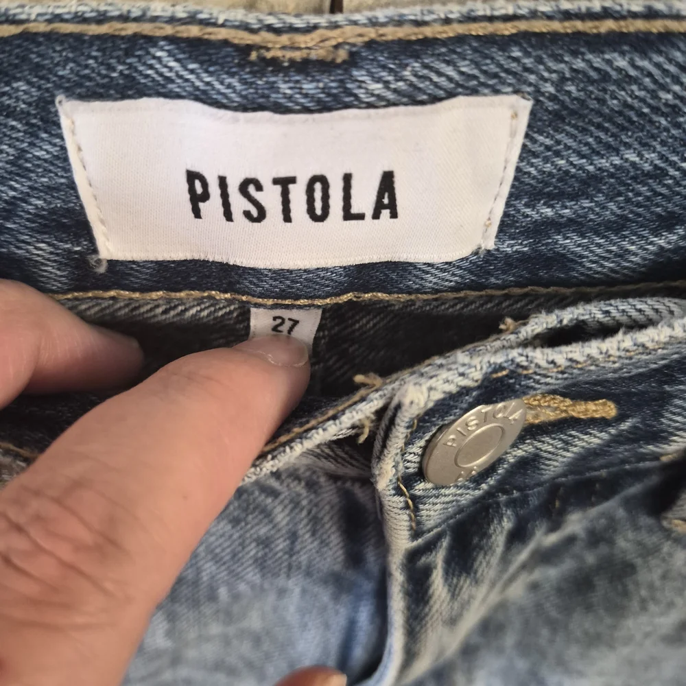 PISTOLA Jeans Women's Size 27 High Rise Straight Leg Distressed Acid Wash Casual
